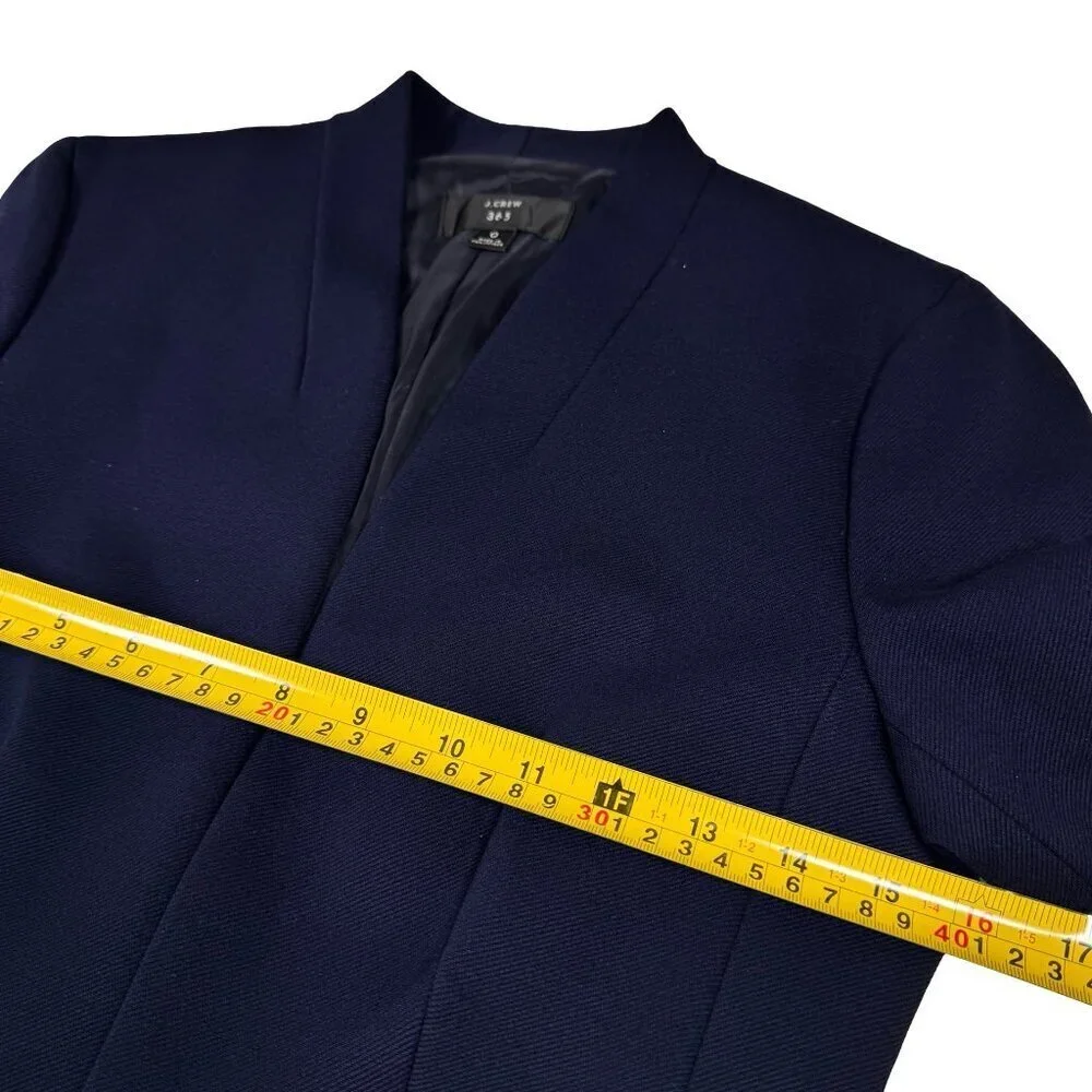 J Crew 365 Going Out Navy Stretch Twill Blazer Sz XS Career Professional Preppy